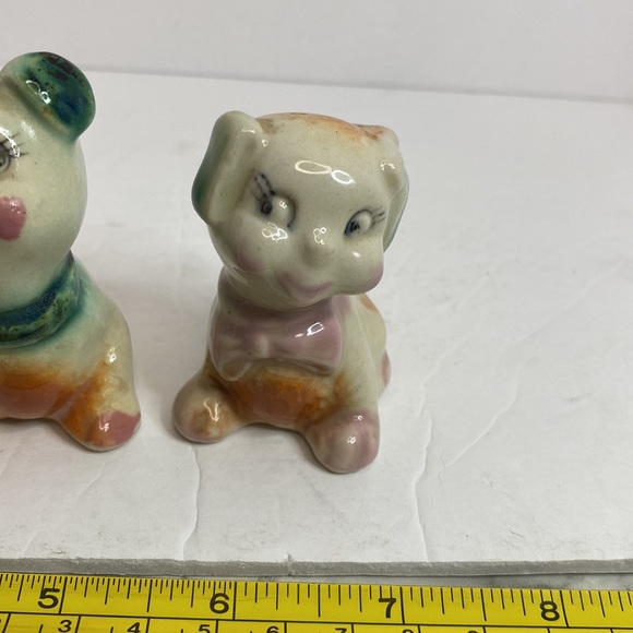 Vintage Salt and Peppers Shakers Fido and Flossie Puppies Dogs - Picture 6 of 9